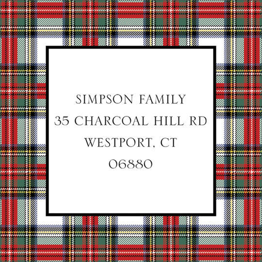 Stewart Plaid Address Labels